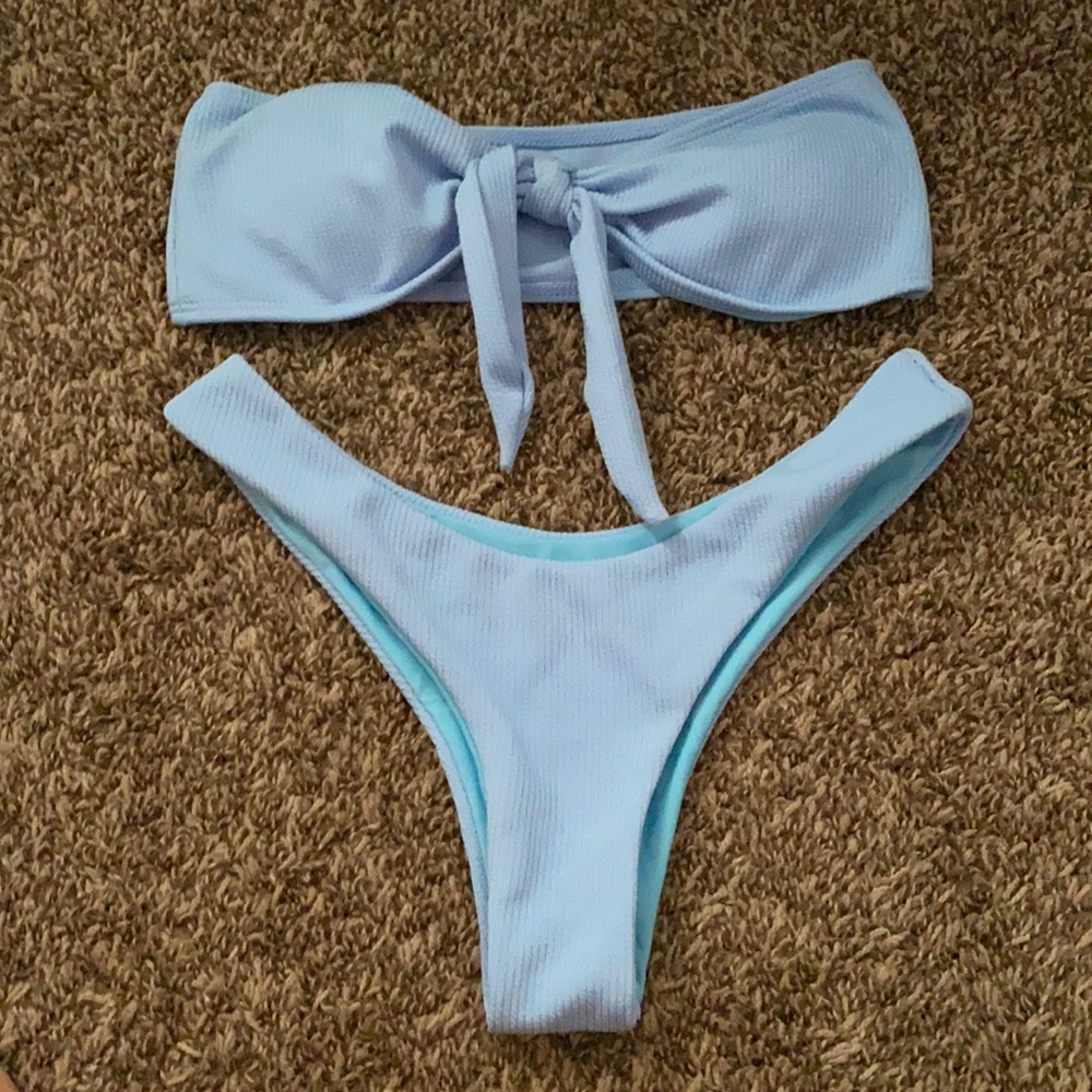 blue bikini